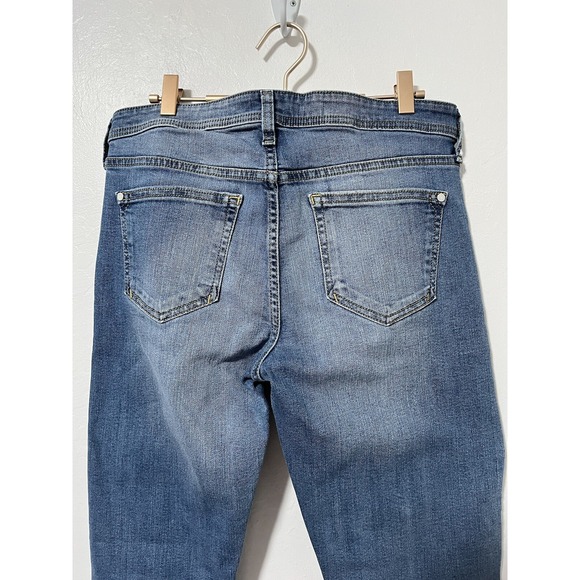 Anthropologie Pilcro Straight Leg Medium High Rise Size 28 Blue Medium Wash - Picture 3 of 6